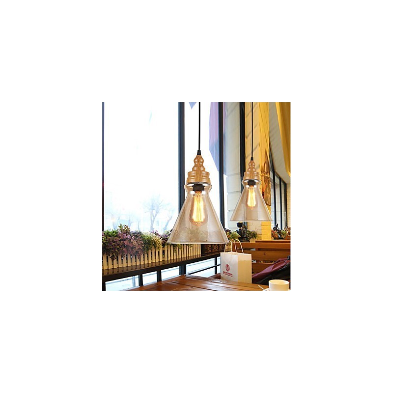 Nordamerikanische kreative Holzmaserung Kristalllampe Wiederherstellung alten Weisen Lampe Licht