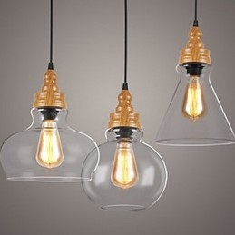Nordamerikanische kreative Holzmaserung Kristalllampe Wiederherstellung alten Weisen Lampe Licht