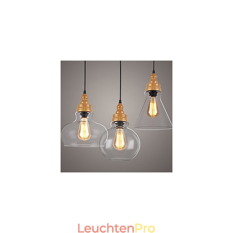 Nordamerikanische kreative Holzmaserung Kristalllampe Wiederherstellung alten Weisen Lampe Licht