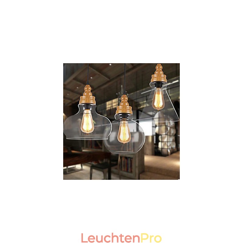 Nordamerikanische kreative Holzmaserung Kristalllampe Wiederherstellung alten Weisen Lampe Licht