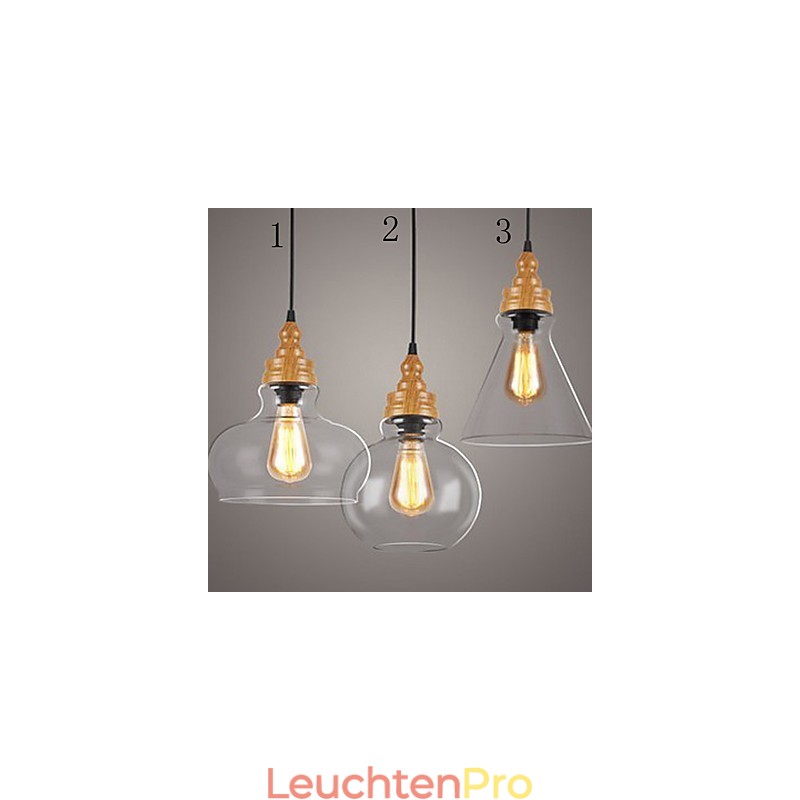 Nordamerikanische kreative Holzmaserung Kristalllampe Wiederherstellung alten Weisen Lampe Licht
