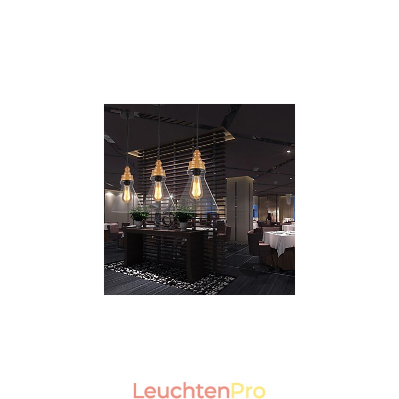 Nordamerikanische kreative Holzmaserung Kristalllampe Wiederherstellung alten Weisen Lampe Licht