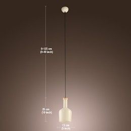 Moderne Pendelleuchte im zeitgenössischen Mini-Stil mit Gemälde
