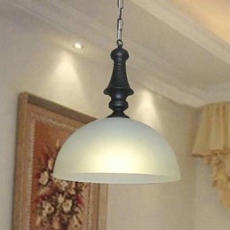 Traditionelle, klassische Pendelleuchte aus Metall im Mini-Schalen-Stil mit Malerei