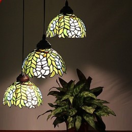 Europäischer ländlicher kreativer Kunst-Buntglas-Kronleuchter, der alte Wege wiederherstellt, Lampenlicht