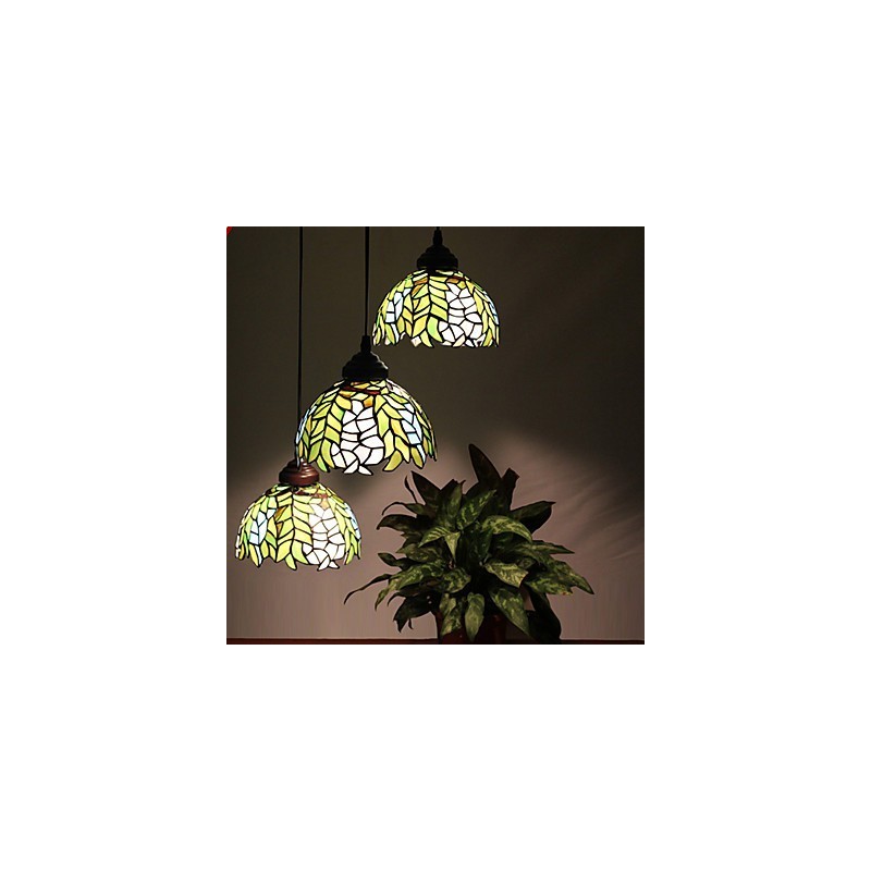 Europäischer ländlicher kreativer Kunst-Buntglas-Kronleuchter, der alte Wege wiederherstellt, Lampenlicht