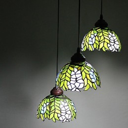 Europäischer ländlicher kreativer Kunst-Buntglas-Kronleuchter, der alte Wege wiederherstellt, Lampenlicht