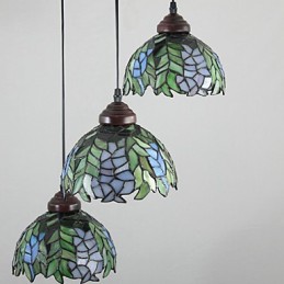 Europäischer ländlicher kreativer Kunst-Buntglas-Kronleuchter, der alte Wege wiederherstellt, Lampenlicht
