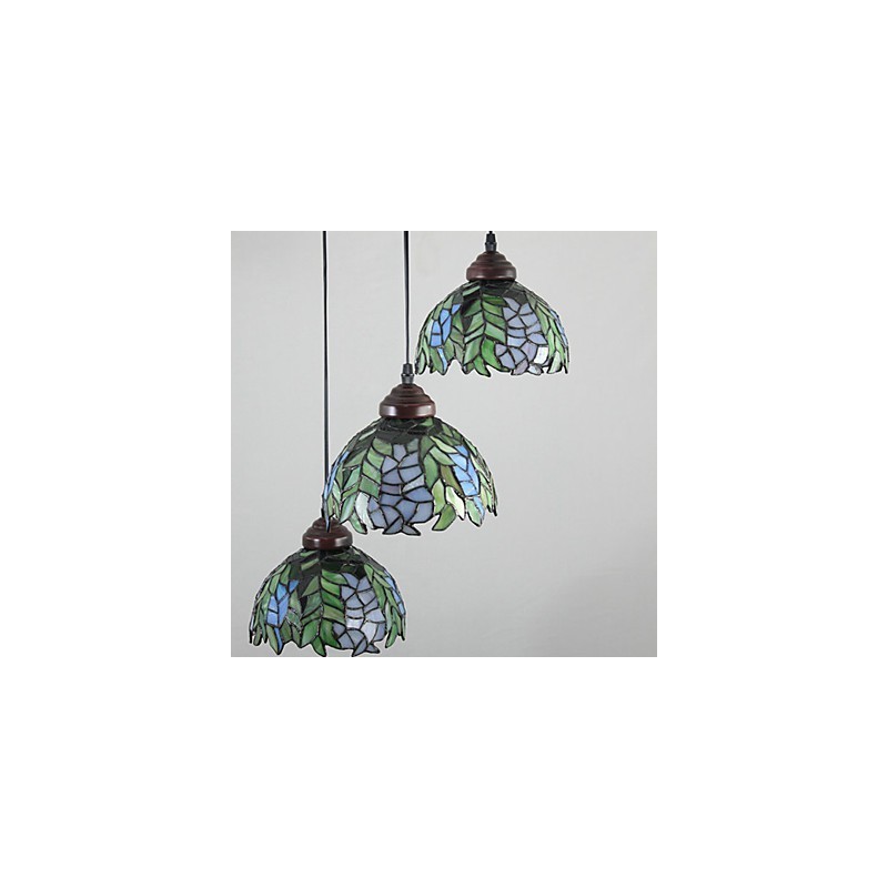 Europäischer ländlicher kreativer Kunst-Buntglas-Kronleuchter, der alte Wege wiederherstellt, Lampenlicht