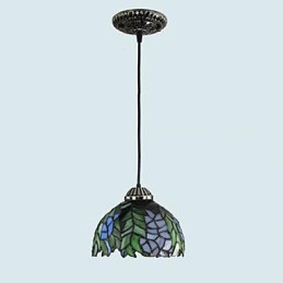 Europäischer ländlicher kreativer Kunst-Buntglas-Kronleuchter, der alte Wege wiederherstellt, Lampenlicht
