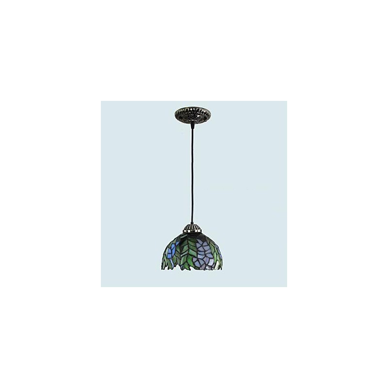 Europäischer ländlicher kreativer Kunst-Buntglas-Kronleuchter, der alte Wege wiederherstellt, Lampenlicht