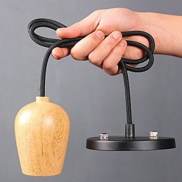 Landhaus Mini Stil Andere Holz Bambus Pendelleuchte Garage
