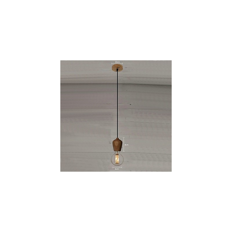 Landhaus Mini Stil Andere Holz Bambus Pendelleuchte Garage