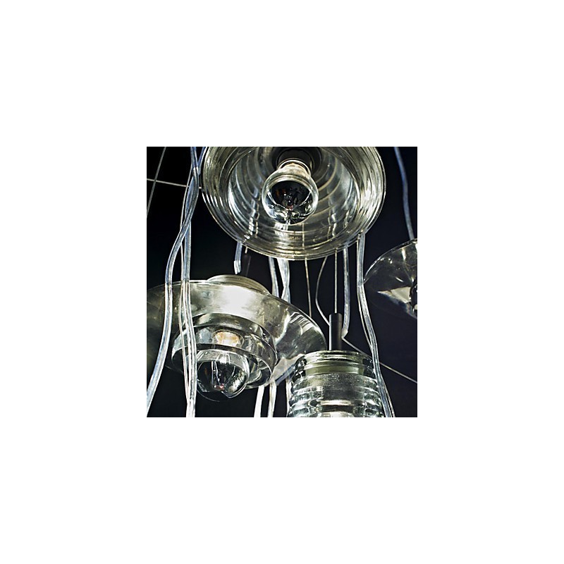 Moderne zeitgenössische Pendelleuchte aus Glas