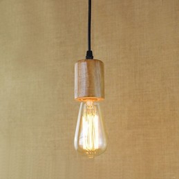 Pendelleuchten Traditionell Klassisch Vintage Retro Landhaus Garage Holz Bambus
