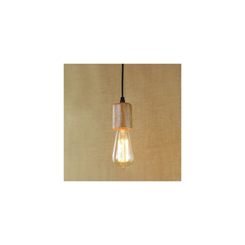 Pendelleuchten Traditionell Klassisch Vintage Retro Landhaus Garage Holz Bambus