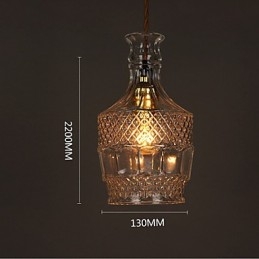 Romantische Flasche Kreative Geschnitzte Kunst Glas Kronleuchter Licht Pendelleuchte