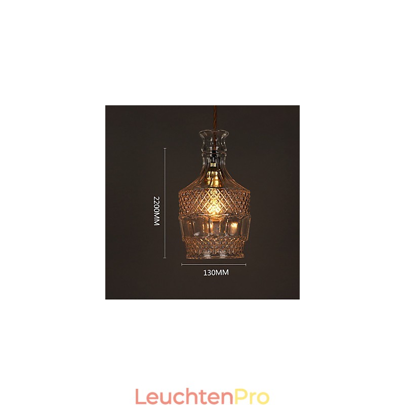 Romantische Flasche Kreative Geschnitzte Kunst Glas Kronleuchter Licht Pendelleuchte