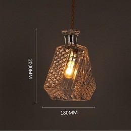 Romantische Flasche Kreative Geschnitzte Kunst Glas Kronleuchter Licht Pendelleuchte