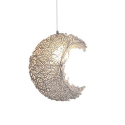 Moderne ländliche Cany Art gewebte Rattan-Einzelkopf-Droplight-Lampe