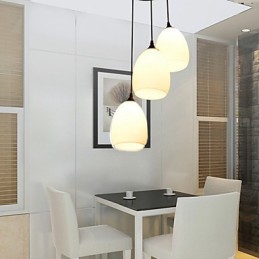 Moderne und vertraglich L kreative Glaskugel Mahlzeiten Kronleuchter Lampe Licht