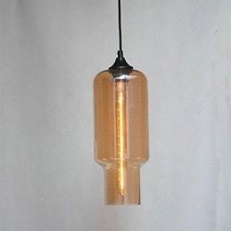 Moderne Glas-Hängeleuchte im braunen Blasen-Design
