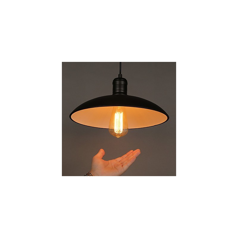 Lampen und Laternen Kunst, die einkopfige Hängelampe aus Schmiedeeisen mit fliegender Untertasse wiederherstellt
