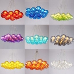 Kreative nordische Farbe, die alte Wege wiederherstellt, Goldfischglas, kreative Hängelampe aus Glas (wenn Sie mehrere Glaskugeln bestellen, wird eine Pendelleuchte mitgeliefert) (Bitte wählen Sie unten die Menge und Farbe der Glaskugel aus)