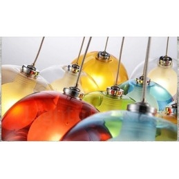 Kreative nordische Farbe, die alte Wege wiederherstellt, Goldfischglas, kreative Hängelampe aus Glas (wenn Sie mehrere Glaskugeln bestellen, wird eine Pendelleuchte mitgeliefert) (Bitte wählen Sie unten die Menge und Farbe der Glaskugel aus)