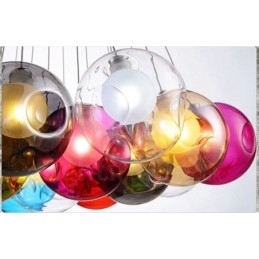 Kreative nordische Farbe, die alte Wege wiederherstellt, Goldfischglas, kreative Hängelampe aus Glas (wenn Sie mehrere Glaskugeln bestellen, wird eine Pendelleuchte mitgeliefert) (Bitte wählen Sie unten die Menge und Farbe der Glaskugel aus)