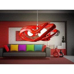 Moderne zeitgenössische Pendelleuchte aus Kunstharz mit Malerei