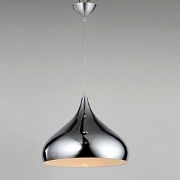 Moderne Pendelleuchte im zeitgenössischen Mini-Stil aus verchromtem Metall