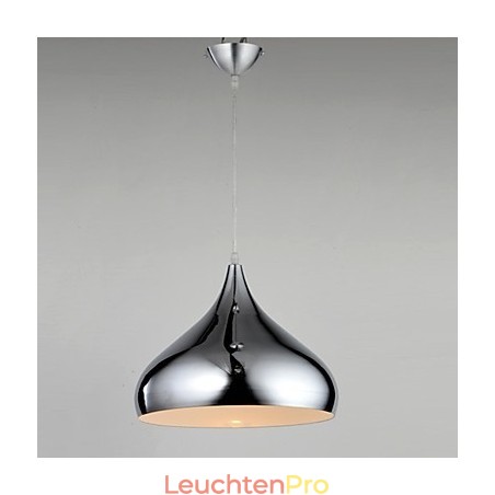 Moderne Pendelleuchte im zeitgenössischen Mini-Stil aus verchromtem Metall Moderne Pendelleuchte im zeitgenössischen Mini-Stil aus verchromtem Metall