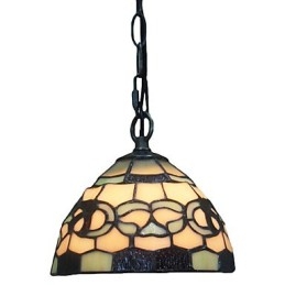 1-flammige Pendelleuchte mit Glasschirm