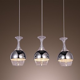 Moderne, kreative Pendelleuchte mit 3 Lichtern in Kelchform