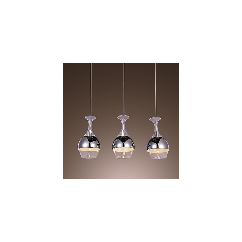 Moderne, kreative Pendelleuchte mit 3 Lichtern in Kelchform