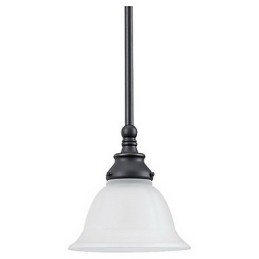 Elegante Pendelleuchte mit weißem Schirm