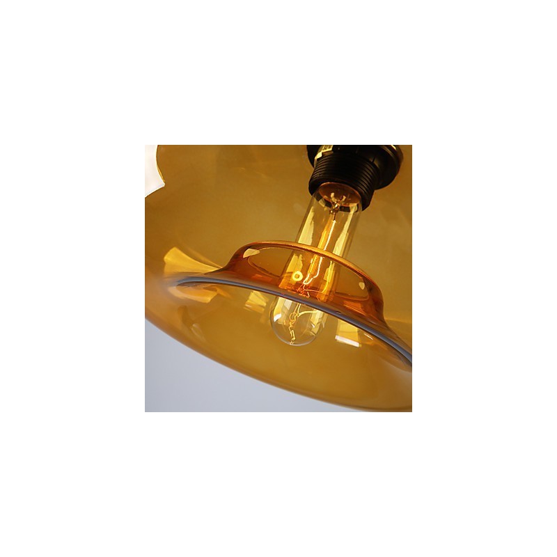 Moderne charakteristische 1-flammige Pendelleuchte mit transparentem Schirm