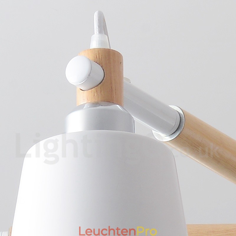 Moderne zeitgenössische Holz 6 Licht Kronleuchter Lampe
