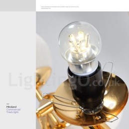 Moderner zeitgenössischer Kronleuchter mit 16 Lichtern, Glasschirm und Lampe