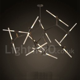 Moderne zeitgenössische 20-Licht-Kronleuchter-Licht (Schwarz Golden)