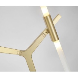 Moderne zeitgenössische 20-Licht-Kronleuchter-Licht (Schwarz Golden)