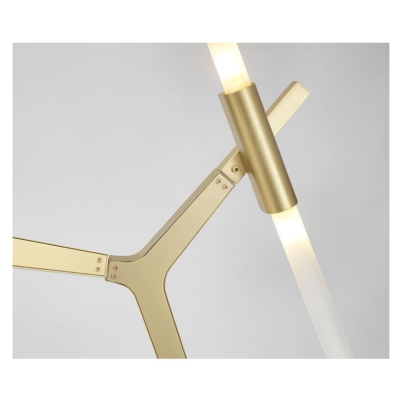 Moderne zeitgenössische 20-Licht-Kronleuchter-Licht (Schwarz Golden)