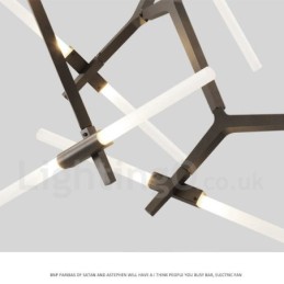 Moderne zeitgenössische 20-Licht-Kronleuchter-Licht (Schwarz Golden)