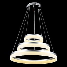 Runde Pendelleuchte Moderne Acryllampen Beleuchtung Luxuriöse Deckenleuchten mit drei Ringen