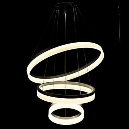 Runde Pendelleuchte Moderne Acryllampen Beleuchtung Luxuriöse Deckenleuchten mit drei Ringen