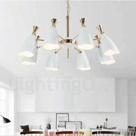 Moderne Kronleuchterlampe im zeitgenössischen Stil mit 8 Lichtern Moderne Kronleuchterlampe im zeitgenössischen Stil mit 8 Lichtern