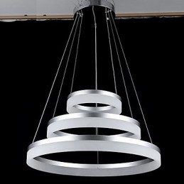 Runde Pendelleuchte Moderne Acryllampen Beleuchtung Luxuriöse Deckenleuchten mit drei Ringen