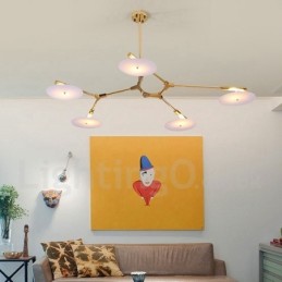 5-flammige moderne zeitgenössische Kronleuchterlampe