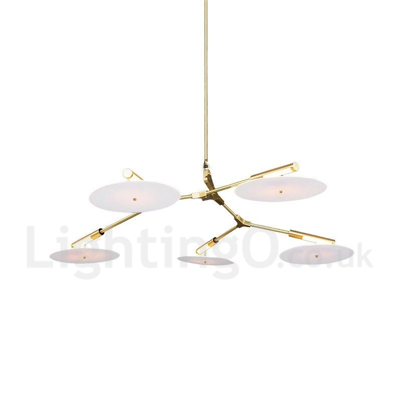 5-flammige moderne zeitgenössische Kronleuchterlampe
